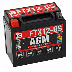 Мото аккумулятор FQ 10Ah FTX12-BS AGM